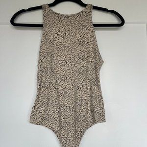 NWT Gaze Leopard/Cheetah Print Thong Bodysuit - XS